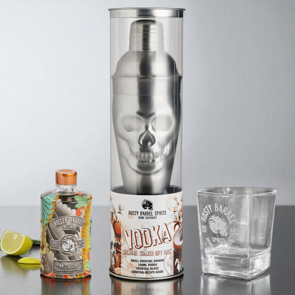 Skull Cocktail Shaker Gift Set | Vodka