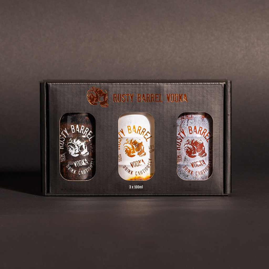 Rusty Barrel Vodka 100ml Gift Pack
