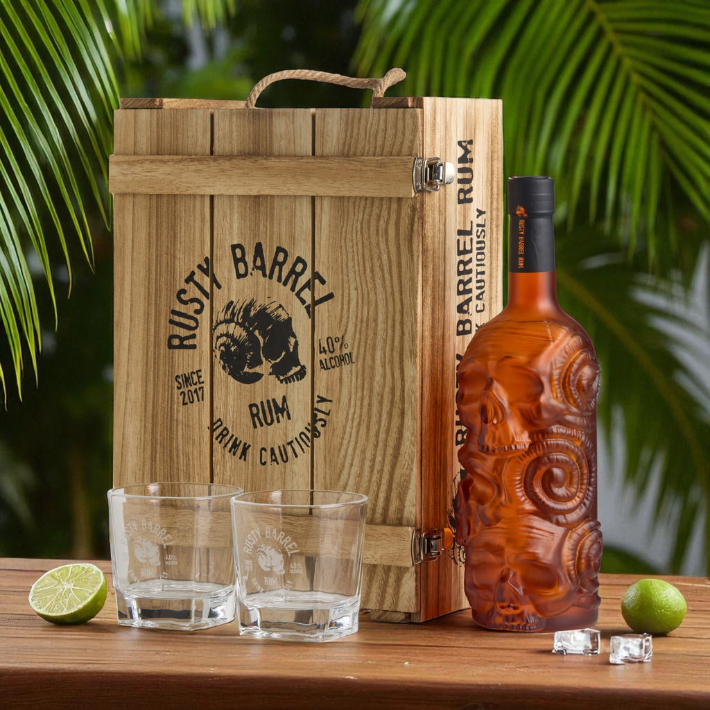 Rusty Barrel Australian Gold Rum | 700ml Gift Pack