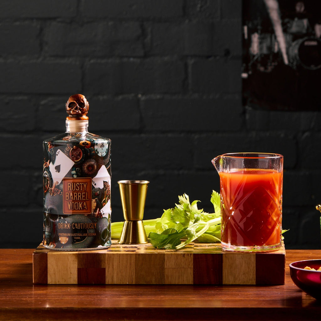 Rusty Barrel Vodka with a cocktail