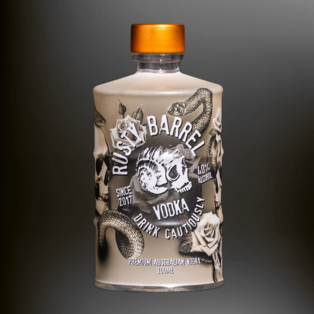 Rusty Barrel Vodka Tattoo Mini 100ml Bondi Ink Tattoo